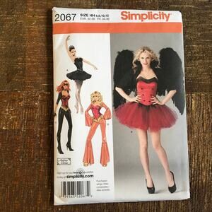 Simplicity Sewing Pattern 2067 Black Swan Ballet Wonder woman Costume 6-12 UNCUT